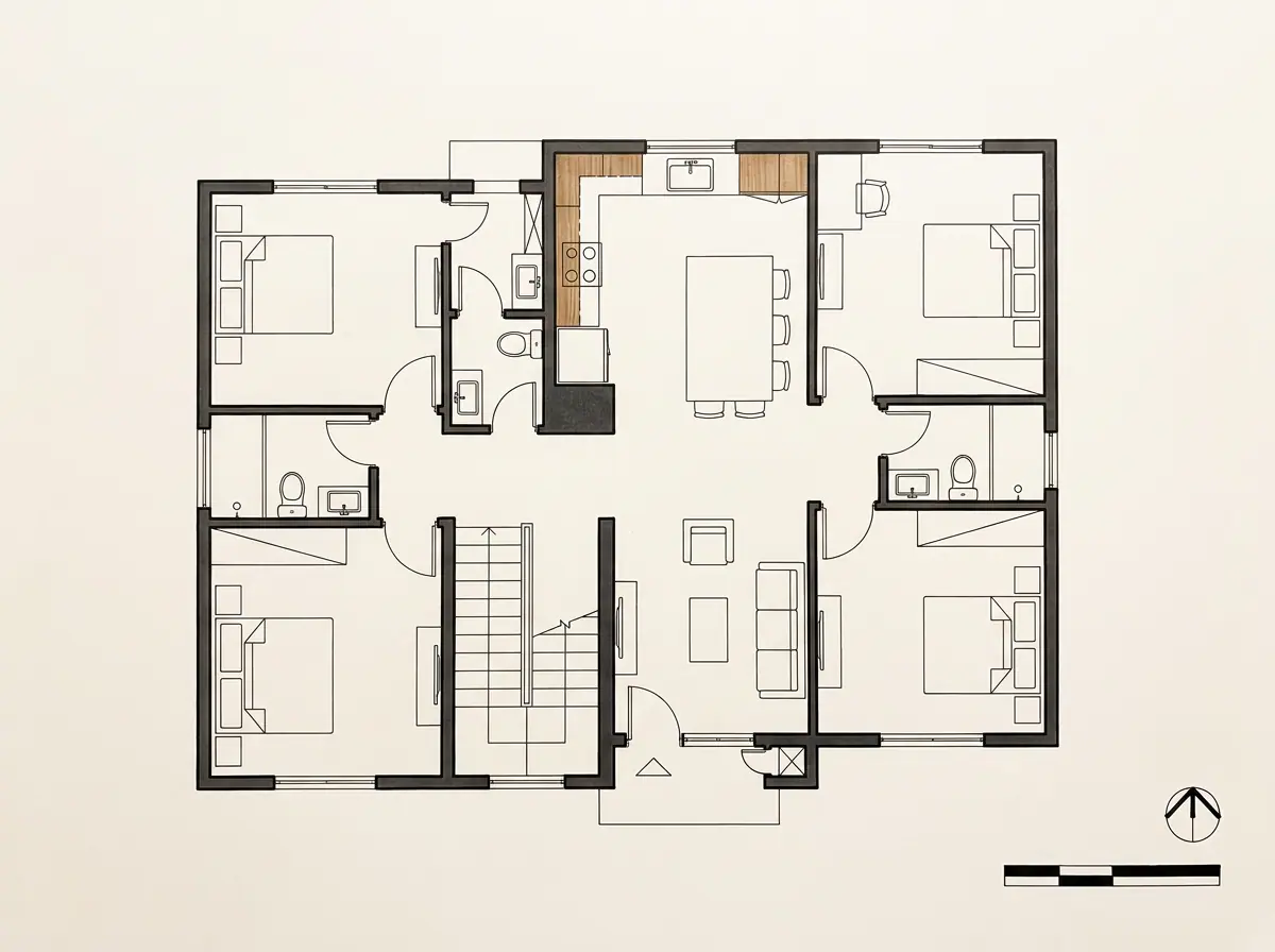 Remodelación Casa Velasco, planta arquitectónica (dibujo de referencia)