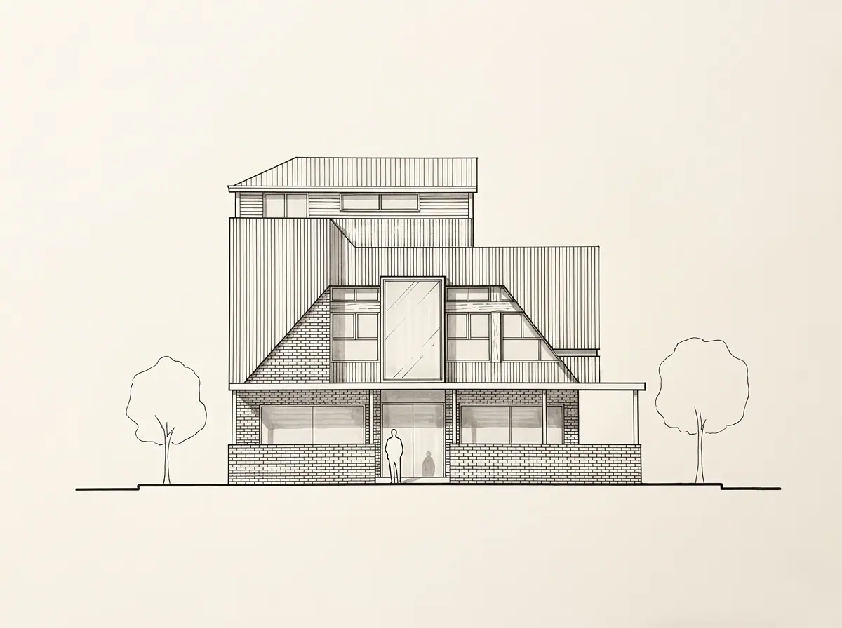 Restaurante Antojao, fachada principal (dibujo de referencia)