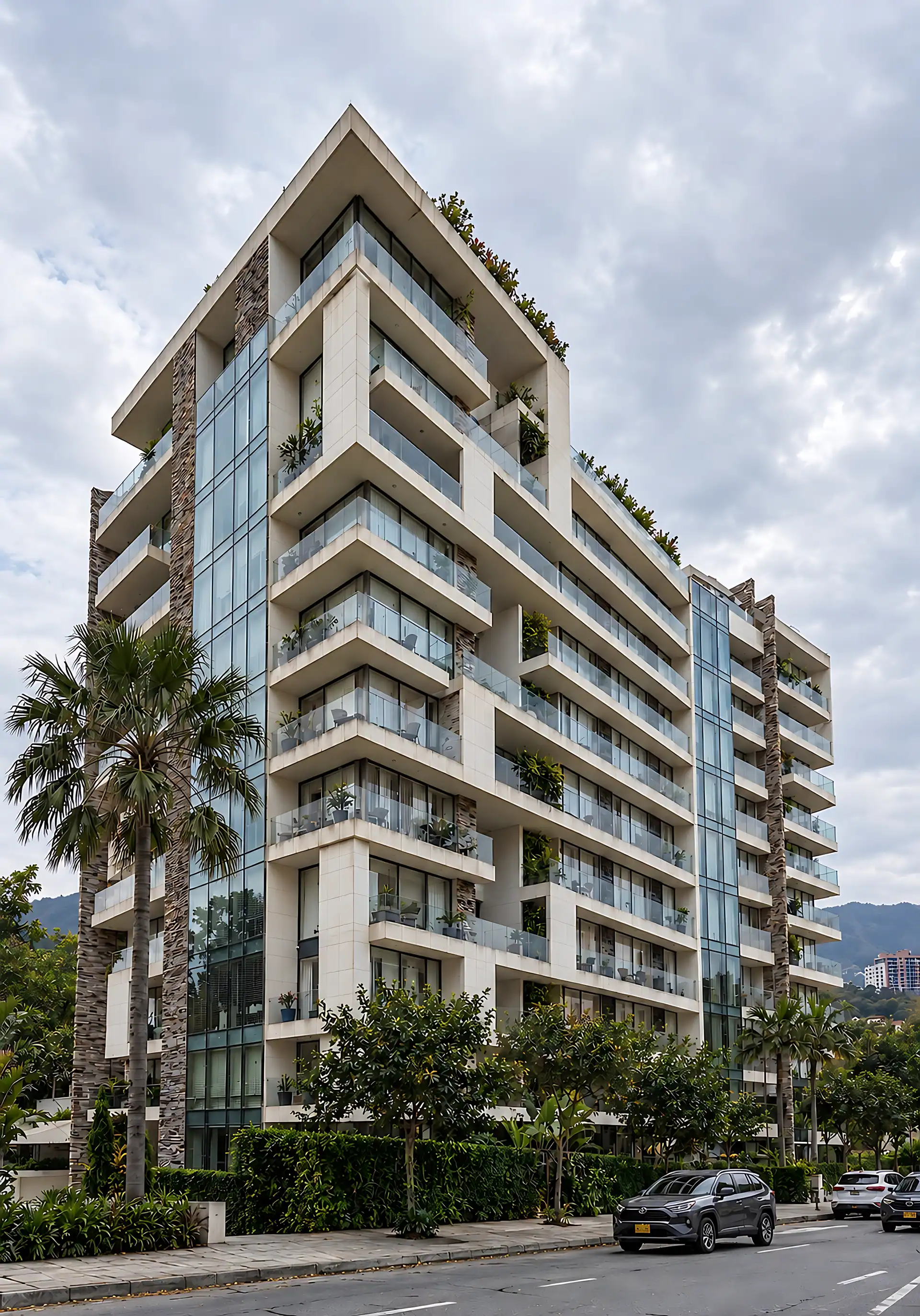 Aria Condominio, vista desde la calle