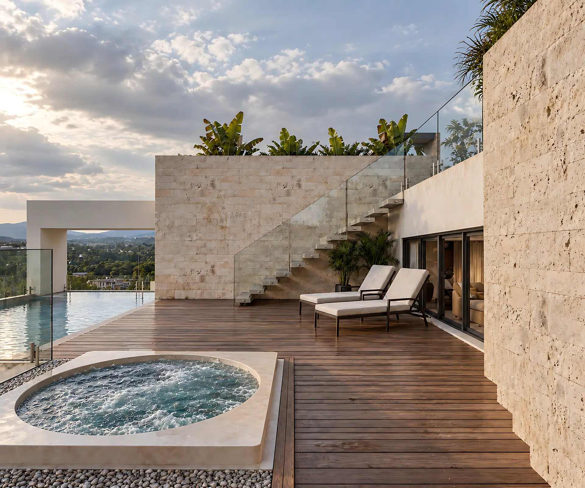 Terraza con jacuzzi