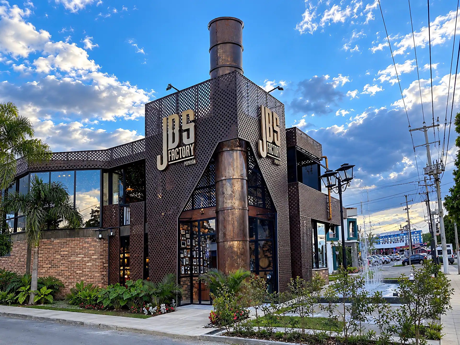 La chimenea contra el cielo